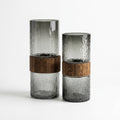 Vases Cylindriques Fumés – Élégance Naturelle