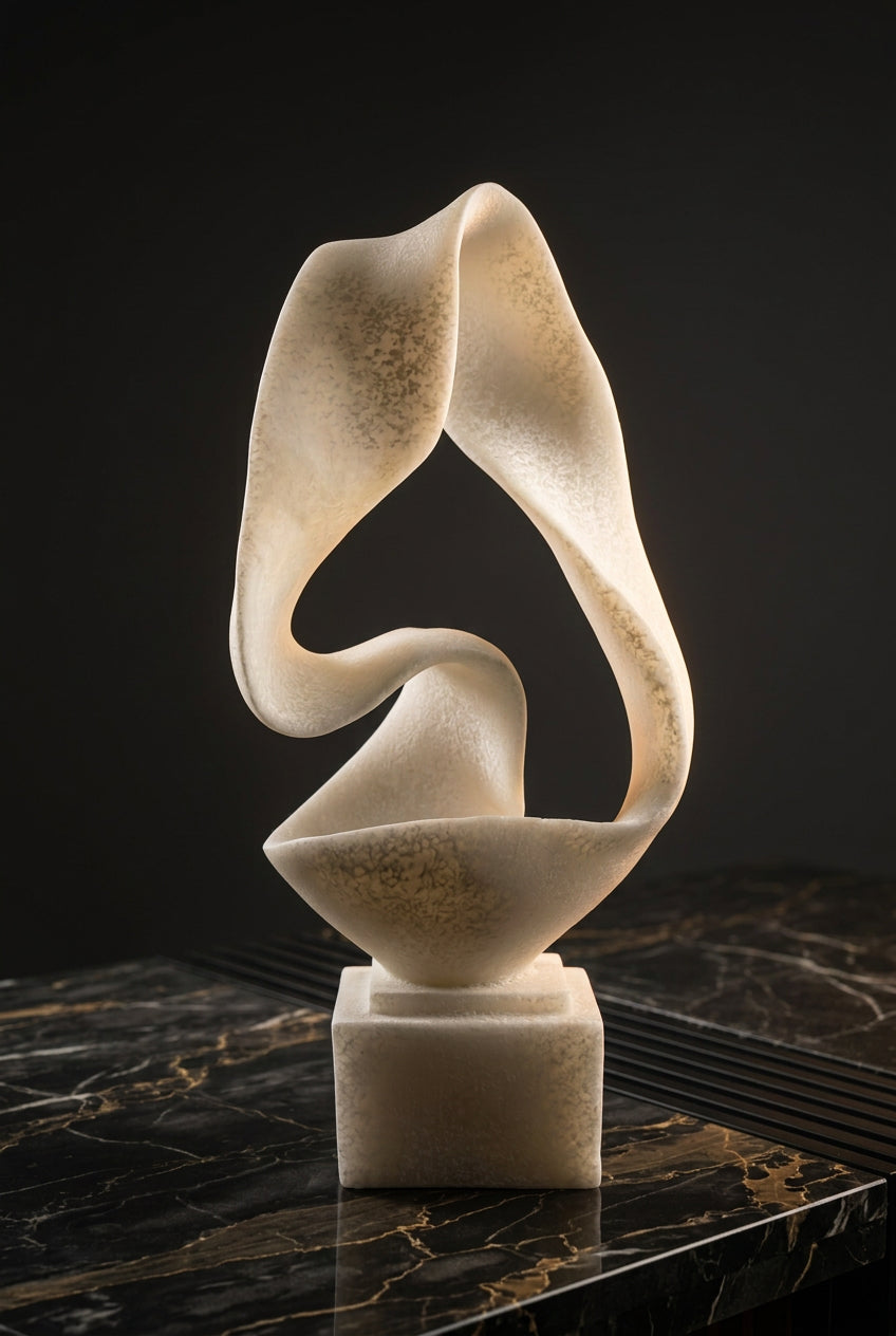 Sculpture Abstraite Ivoire – Élégance & Design Contemporain