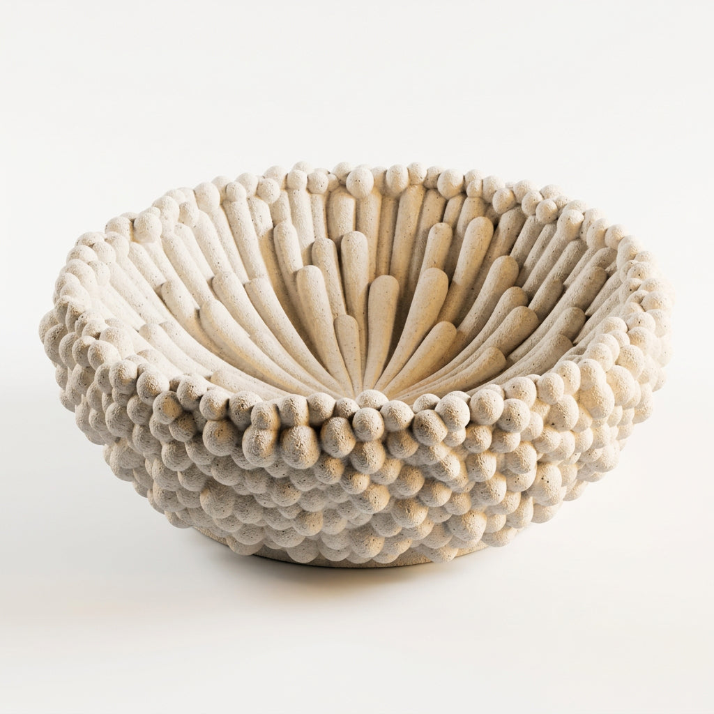 Coupe Sculpturale Perla – Élégance Minérale Beige