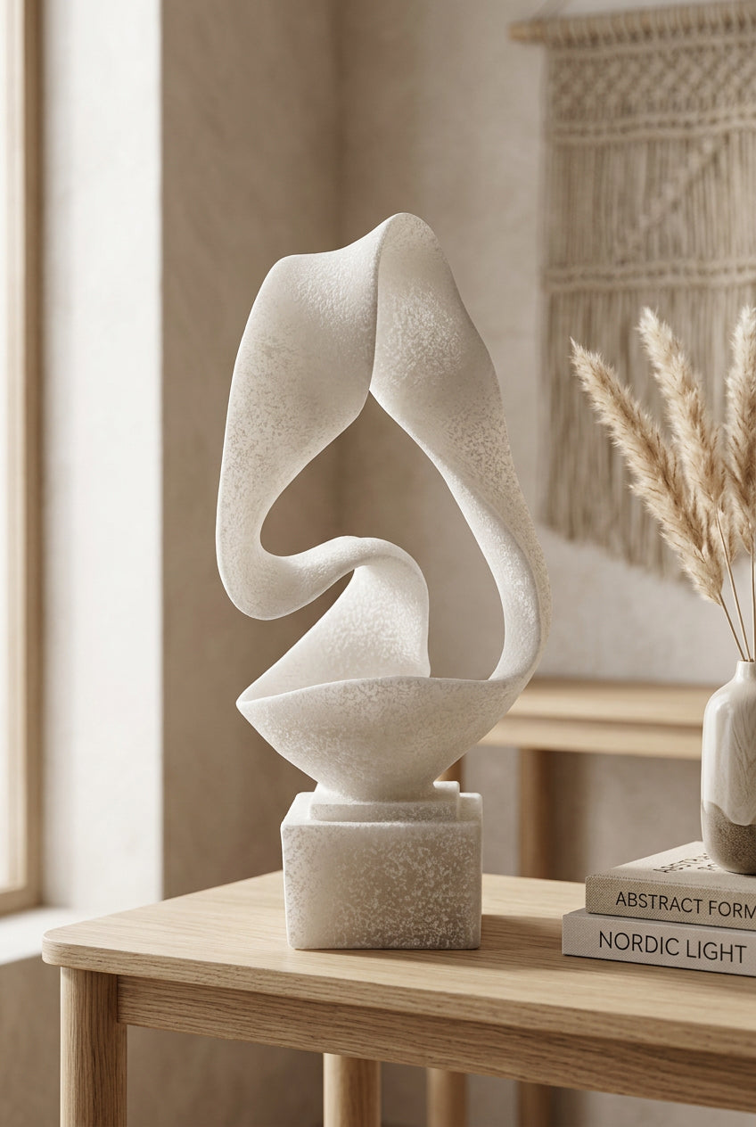 Sculpture Abstraite Ivoire – Élégance & Design Contemporain