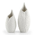 Vase décoratif Épure – Blanc texturé, silhouette sculpturale