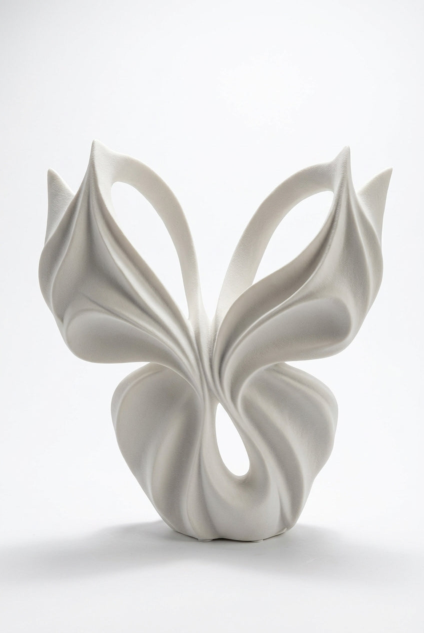 Duo de Sculptures Décoratives Ivoire – L’art des courbes